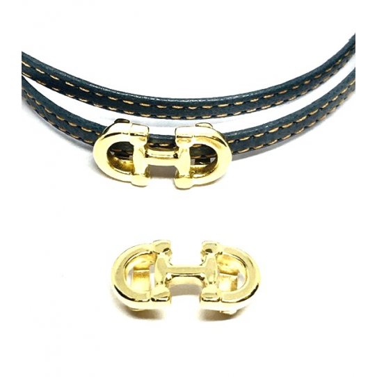 5 Passants Mors pour cuir 5mm argent vif ou antique ou or