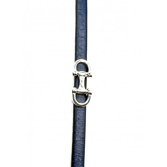 5 Passants Mors pour cuir 5mm argent vif ou antique ou or