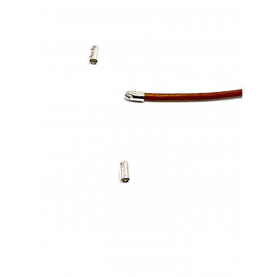 50 Embouts en laiton 1 mm en argent vif plaqus en France