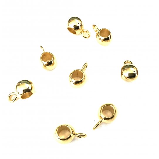 Accroche breloque pour cuir 5 mm rond
