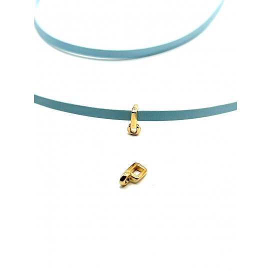Accroche breloque pour cuir plat 3mm