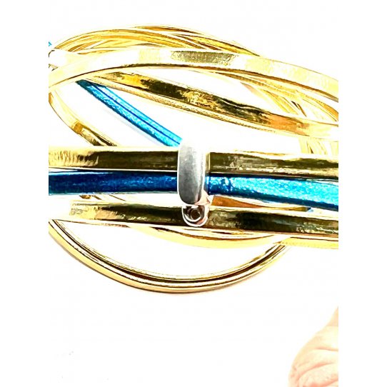 Accroche breloque pour cuir plat  6mm