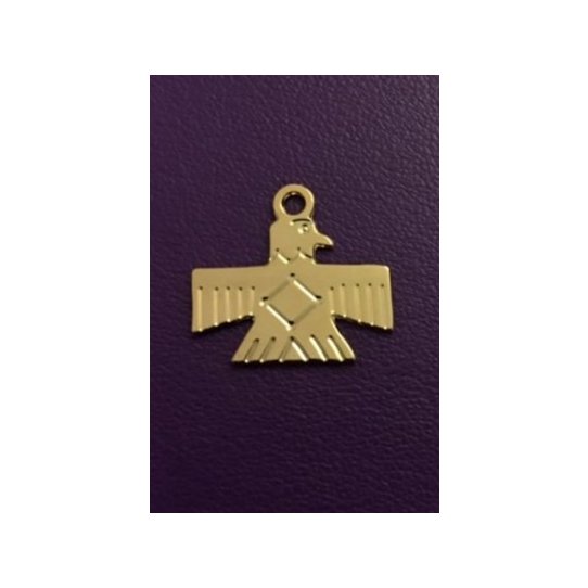 Aigle amerindien en laiton plaqu argent ou or