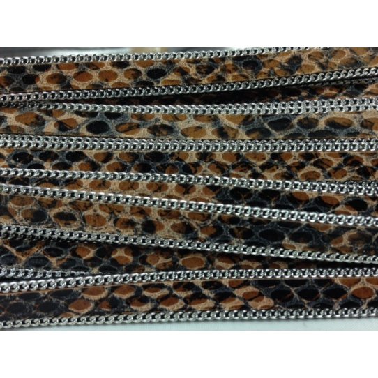 ANACONDA LEATHER WITH CHAIN 10MM - New color