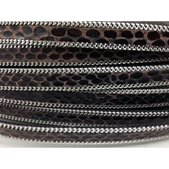 ANACONDA LEATHER WITH CHAIN 10MM - New color