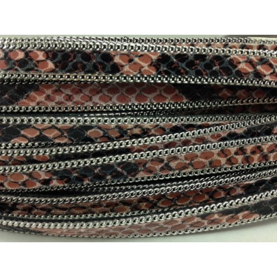 ANACONDA LEATHER WITH CHAIN 10MM - New color