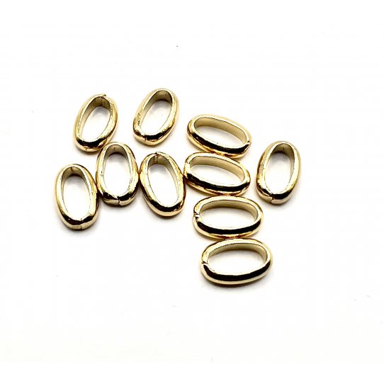 Anneaux de montage largeur 10 x 6 mm laiton plaque 10micron France 