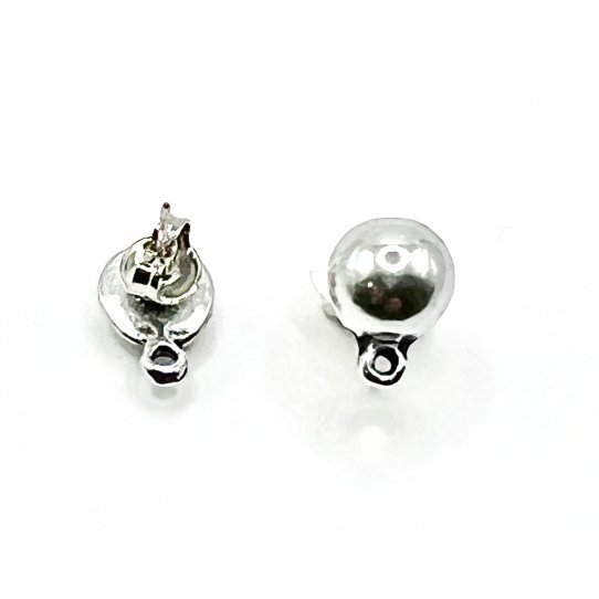 Boucles d'oreille  clous forme demi sphre ARGENT VIF 10MICRONS OU ARGENT ANTIQUE OU DORE