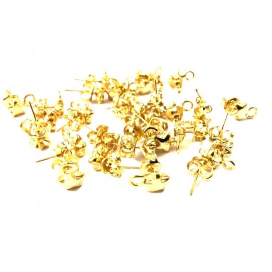 Boucles d'oreille  clous forme toile