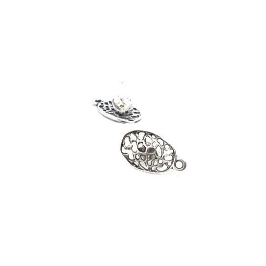 Boucles d'oreilles  clous avec filigranne ovale