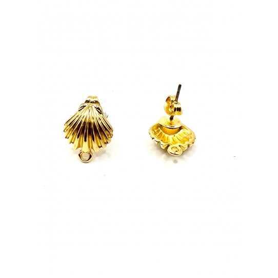 Boucles d'oreilles  clous en forme de coquillage