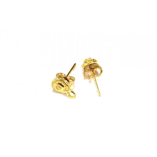 Boucles d'oreilles  clous rond grav