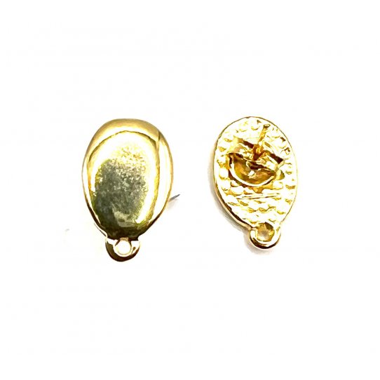 Boucles d'oreilles ovales  clous