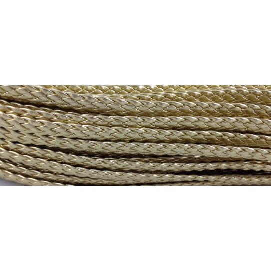 Braided double face flat 10mm metallics