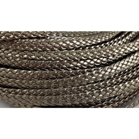 Braided double face flat 10mm metallics