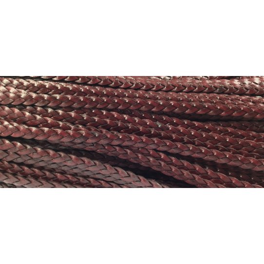 Braided leather 6mm-ITALIAN