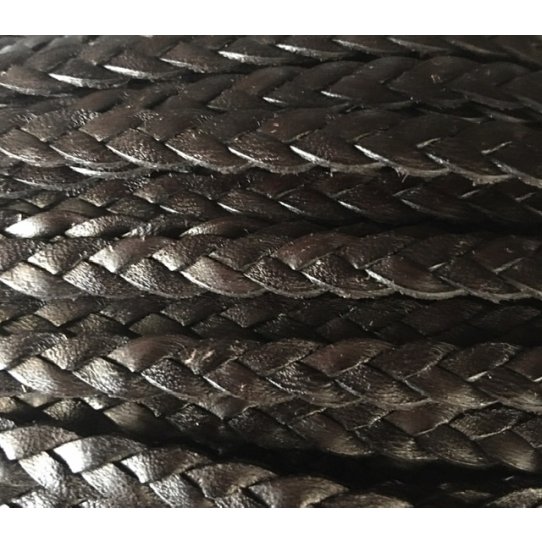 Braided leather 6mm-ITALIAN