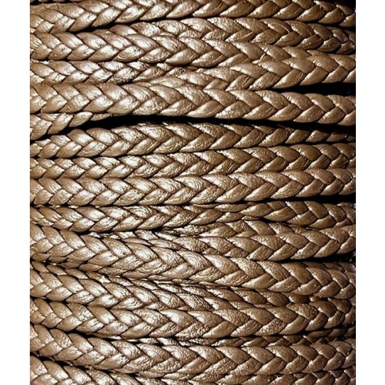 Braided leather double face 4-5mm