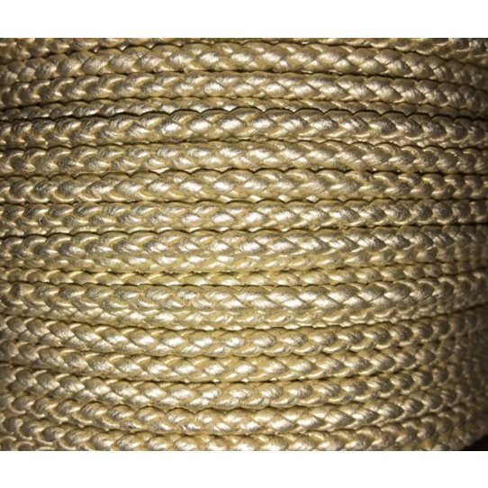 Braided leather round 3-3.5mm