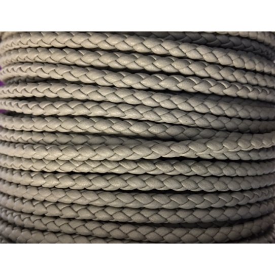 Braided leather round 3-3.5mm