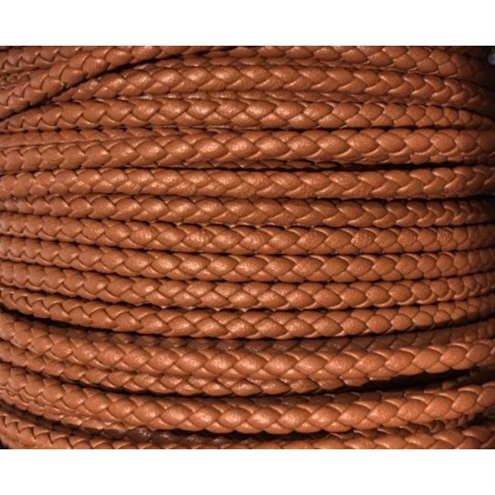 Braided leather round 3-3.5mm