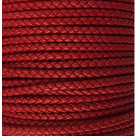 Braided leather round 3-3.5mm