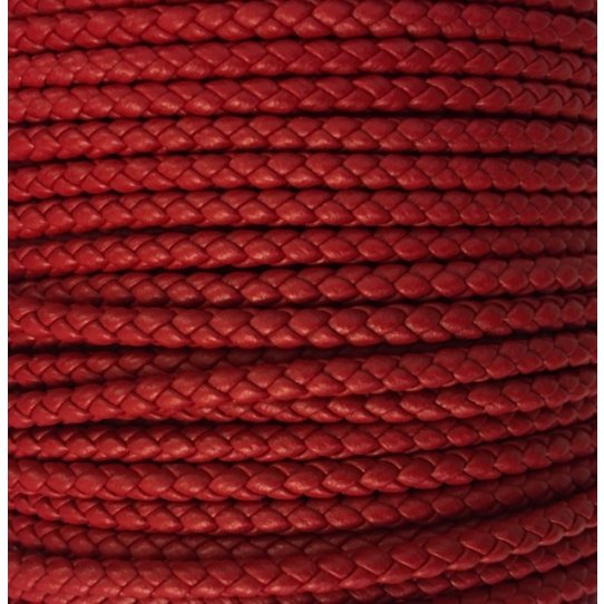 Braided leather round 3-3.5mm