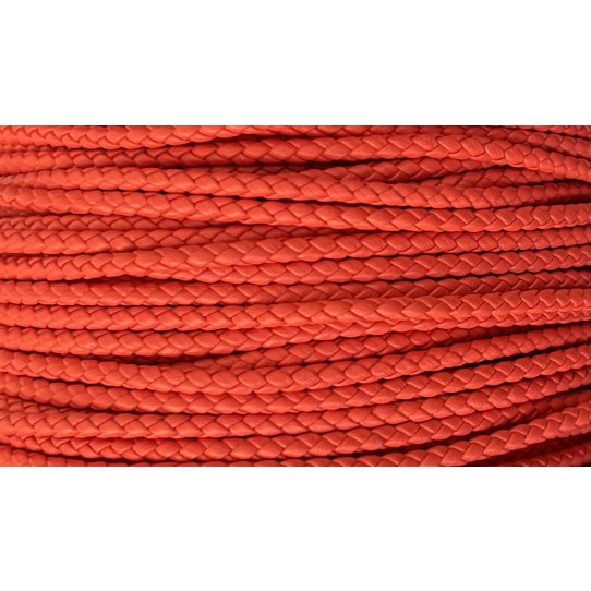 Braided leather round 3-3.5mm