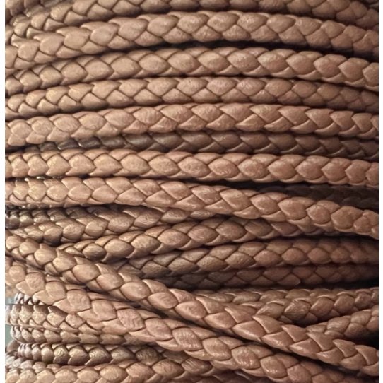 Braided leather round 3-3.5mm