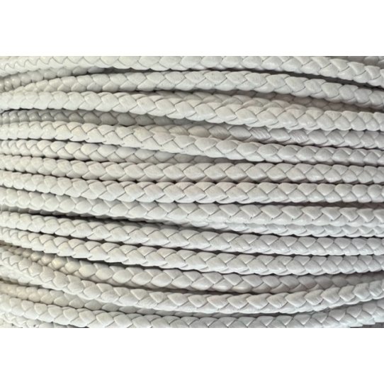 Braided leather round 3-3.5mm