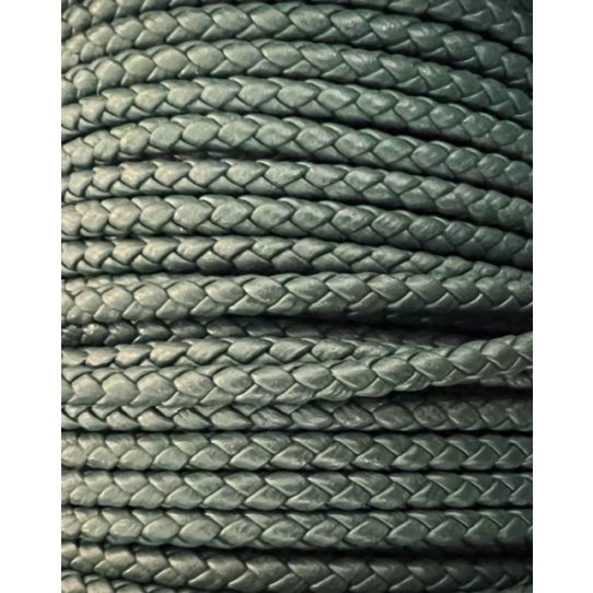 Braided leather round 3-3.5mm