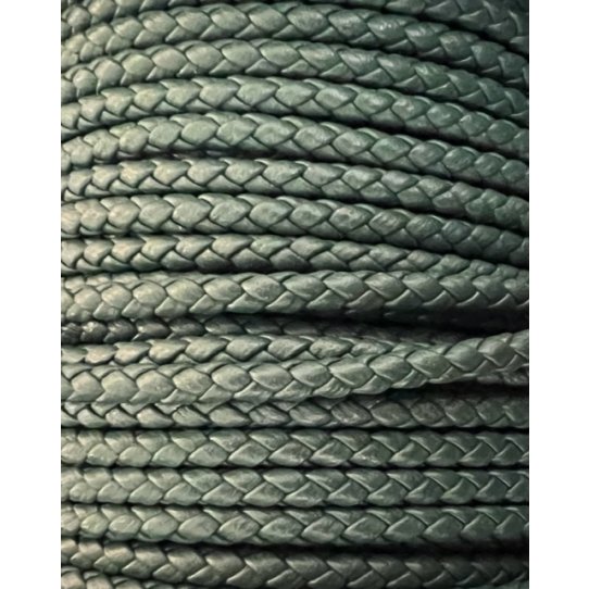 Braided leather round 3-3.5mm