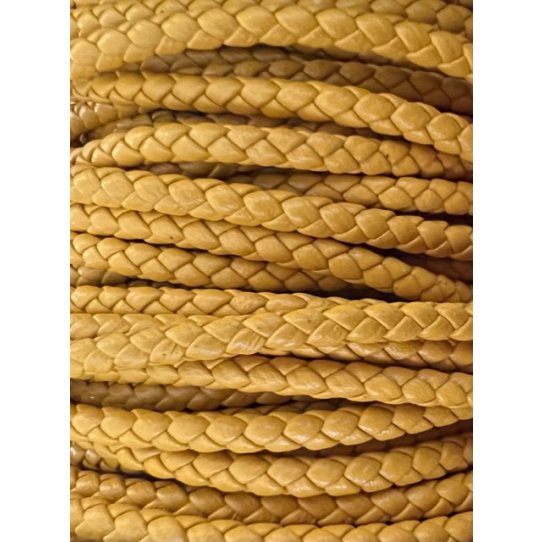 Braided leather round 3-3.5mm