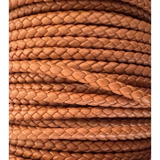 Braided leather round 3-3.5mm