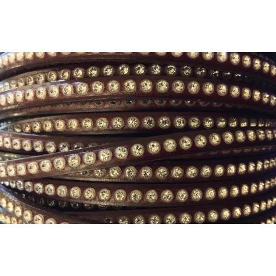 Calf leather Strass Swarovski 6mm