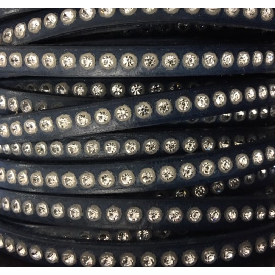 Calf leather Strass Swarovski 6mm