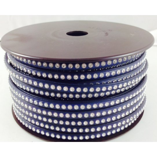 Calf leather Strass Swarovski 6mm