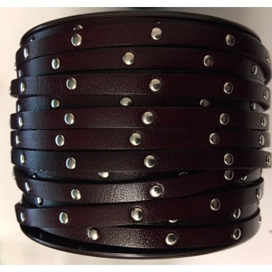 Calf leather studded 5mm-NEW COLORS