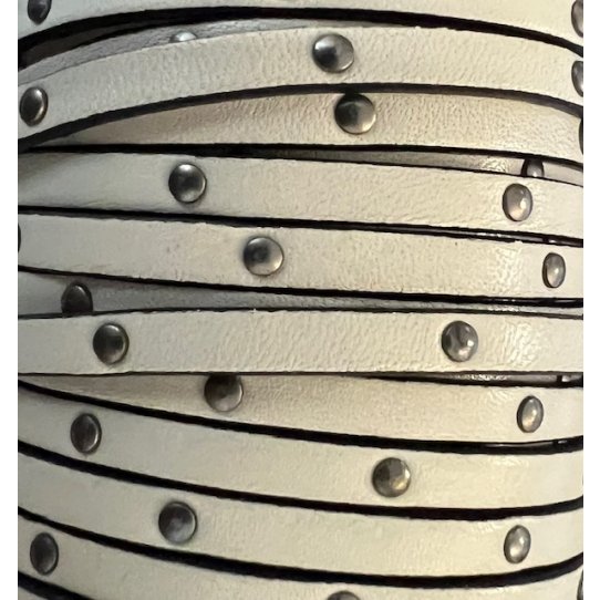 Calf leather studded 5mm-NEW COLORS