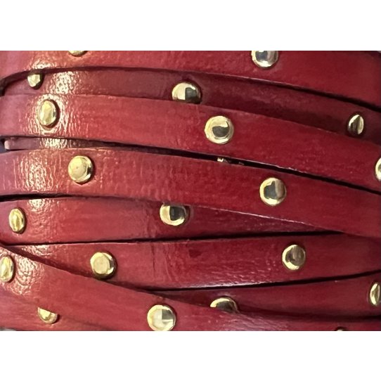 Calf leather studded 5mm-NEW COLORS
