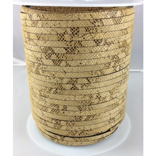 Calf leather with snake pattern 5mm, 4.17 ht /m is  5 ttc