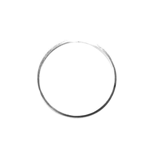 Cercle de 25mm. en laiton plaqu argent en France 10 micron 