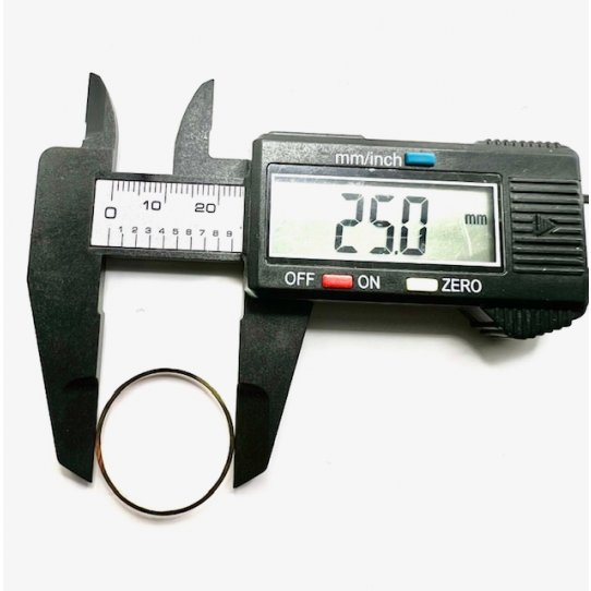 Cercle de 25mm. en laiton plaqu argent en France 10 micron 
