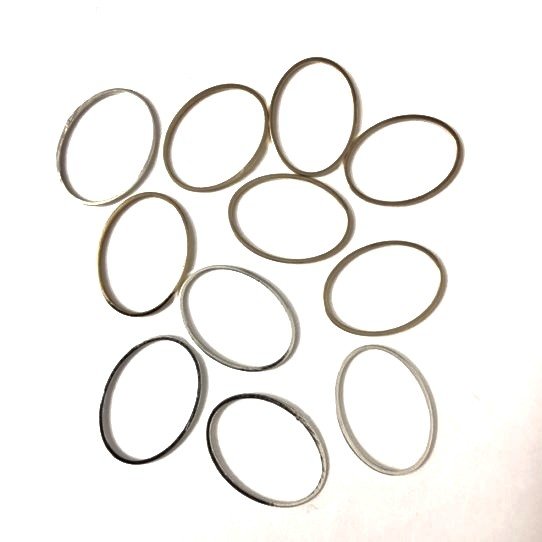 Cercle ovale en laiton 18x25 plaqu en France Argent ou Or