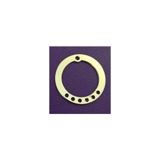 Cercle plat en laiton avec 7 trous-pour boucles d'oreilles