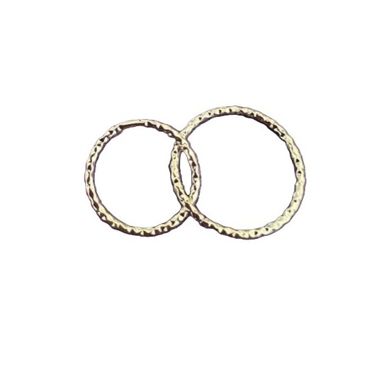 Cercles enlacs TOI ET MOI  en laiton, plaqus en France