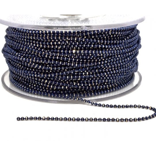 Chane boule en laiton colore 1.50mm