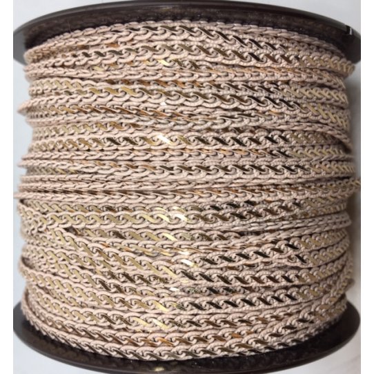 Chane gourmette de couleur diamant dor
