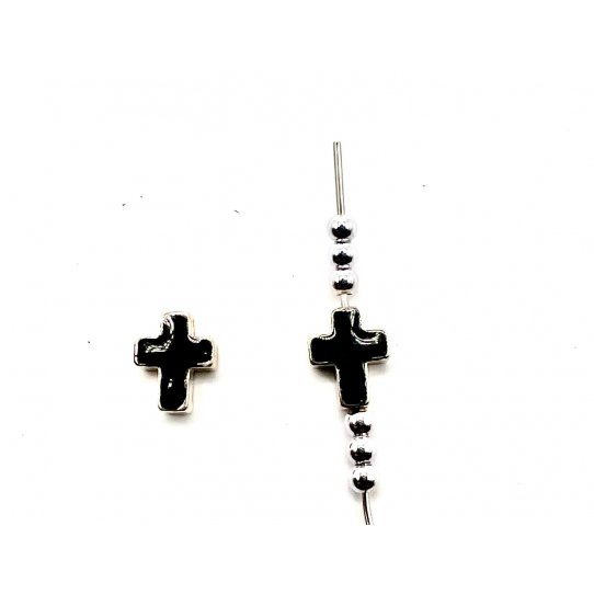 Croix traversant maill double face ,FABRICATION FRANCAISE, 10mm