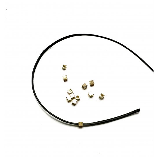 cube 3X3mm en laiton plaqu en France